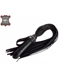 Черная плеть  Ковбой  с ручкой-фаллосом - 55 см. - Sitabella - купить с доставкой в Ачинске