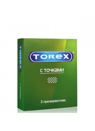 Текстурированные презервативы Torex  С точками  - 3 шт. - Torex - купить с доставкой в Ачинске