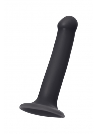 Черный фаллос на присоске Silicone Bendable Dildo M - 18 см. - Strap-on-me - купить с доставкой в Ачинске