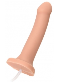 Телесный фаллос с имитацией эякуляции Silicon Cum Dildo L - 19,6 см. - Strap-on-me