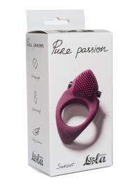 Бордовое эрекционное виброкольцо Pure Passion Sunset - Lola Games - в Ачинске купить с доставкой