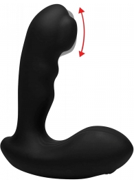 Черный стимулятор простаты Alpha-Pro 7X P-Milker Silicone Prostate Stimulator with Milking Bead - XR Brands - в Ачинске купить с доставкой