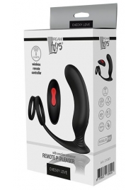 Черный массажер простаты REMOTE P-PLEASER - Dream Toys - в Ачинске купить с доставкой