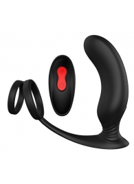 Черный массажер простаты REMOTE P-PLEASER - Dream Toys - в Ачинске купить с доставкой