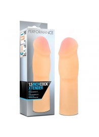 Телесная насадка-удлинитель на пенис PERFORMANCE 1.5INCH COCK XTENDER - 16 см. - Blush Novelties - в Ачинске купить с доставкой