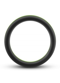 Черно-зеленое эрекционное кольцо Silicone Go Pro Cock Ring - Blush Novelties - в Ачинске купить с доставкой