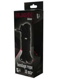 Черная веревка для бондажа BONDAGE ROPE - 10 м. - Dream Toys - купить с доставкой в Ачинске