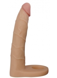 Телесная насадка-фаллоимитатор для двойного проникновения - 17 см. - Lovetoy - купить с доставкой в Ачинске