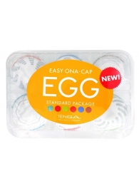 Набор из 6 мастурбаторов Tenga EGG Easy Beat с различным рельефом - Tenga - в Ачинске купить с доставкой