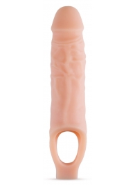 Телесный реалистичный фаллоудлинитель 9 Inch Silicone Cock Sheath Penis Extender - 22,86 см. - Blush Novelties - в Ачинске купить с доставкой