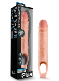 Телесный реалистичный фаллоудлинитель 10 Inch Silicone Cock Sheath Penis Extender - 25,4 см. - Blush Novelties - в Ачинске купить с доставкой