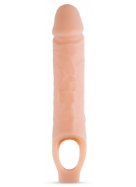 Телесный реалистичный фаллоудлинитель 10 Inch Silicone Cock Sheath Penis Extender - 25,4 см. - Blush Novelties - в Ачинске купить с доставкой