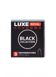 Черные презервативы LUXE Royal Black Collection - 3 шт. - Luxe - купить с доставкой в Ачинске