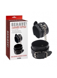 Черные наручники Be good Wrist Cuffs - Chisa - купить с доставкой в Ачинске