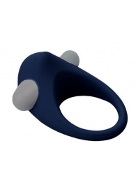 Гладкое синее эрекционное виброкольцо STIMU RING - Dream Toys - в Ачинске купить с доставкой