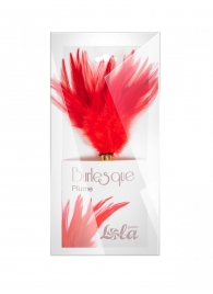 Красный перьевой тиклер Plume - 23 см. - Lola Lingerie - купить с доставкой в Ачинске