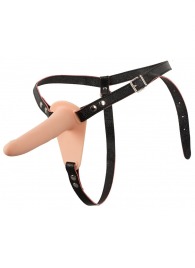 Телесный поясной страпон с вибрацией Vibrating Strap-On - 15,7 см. - Orion - купить с доставкой в Ачинске