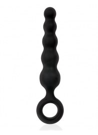 Черный анальный стимулятор-елочка с ограничительным колечком - 8,5 см. - Sex Expert