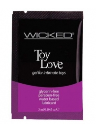 Лубрикант на водной основе для использования с игрушками WICKED Toy Love - 3 мл. - Wicked - купить с доставкой в Ачинске