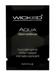 Мягкий лубрикант на водной основе WICKED AQUA Sensitive - 3 мл. - Wicked - купить с доставкой в Ачинске