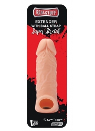 Телесная насадка EXTENDER WITH BALL STRAP 5.5 - 14 см. - Dream Toys - в Ачинске купить с доставкой