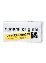 Презервативы Sagami Original 0.02 L-size увеличенного размера - 10 шт. - Sagami - купить с доставкой в Ачинске