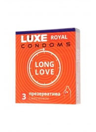 Презервативы с продлевающим эффектом LUXE Royal Long Love - 3 шт. - Luxe - купить с доставкой в Ачинске