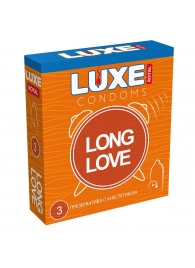 Презервативы с продлевающим эффектом LUXE Royal Long Love - 3 шт. - Luxe - купить с доставкой в Ачинске