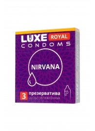 Презервативы с увеличенным количеством смазки LUXE Royal Nirvana - 3 шт. - Luxe - купить с доставкой в Ачинске