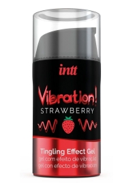 Жидкий интимный гель с эффектом вибрации Vibration! Strawberry - 15 мл. - INTT - купить с доставкой в Ачинске