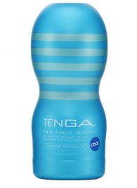 Мастурбатор с охлаждающей смазкой TENGA Original Vacuum Cup Cool - Tenga - в Ачинске купить с доставкой