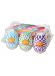 Набор из 6 мастурбаторов Tenga EGG IV с различным рельефом - Tenga - в Ачинске купить с доставкой