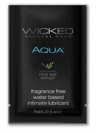 Легкий лубрикант на водной основе с алое Wicked Aqua - 3 мл. - Wicked - купить с доставкой в Ачинске