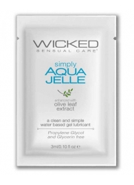 Гель-лубрикант Simply Aqua Jelle - 3 мл. - Wicked - купить с доставкой в Ачинске