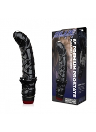 Черный вибромассажер простаты 6  Premium Prostate Massager - BlueLine - в Ачинске купить с доставкой