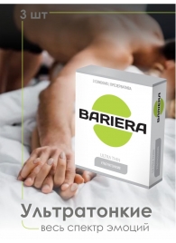 Ультратонкие презервативы Bariera Ultra Thin - 3 шт. - Bariera - купить с доставкой в Ачинске