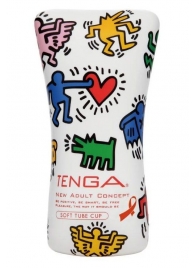 Мастурбатор-туба Keith Haring Soft Tube CUP - Tenga - в Ачинске купить с доставкой