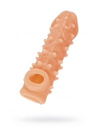 Телесная закрытая насадка с пупырышками Cock Sleeve Size S - 13,8 см. - KOKOS - в Ачинске купить с доставкой