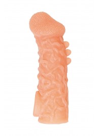 Телесная закрытая насадка с шершавой головкой Cock Sleeve Size S - 13,8 см. - KOKOS - в Ачинске купить с доставкой