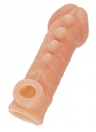 Телесная закрытая насадка с шишечками Cock Sleeve Size S - 13,8 см. - KOKOS - в Ачинске купить с доставкой