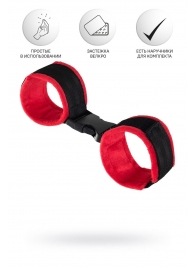 Красно-черные велюровые оковы Anonymo - ToyFa - купить с доставкой в Ачинске