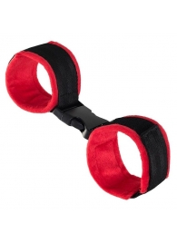 Красно-черные велюровые оковы Anonymo - ToyFa - купить с доставкой в Ачинске