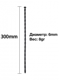 Черный уретральный расширитель - 30 см. - Rubber Tech Ltd - купить с доставкой в Ачинске