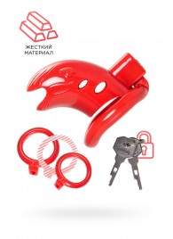Красный мужской пояс верности из пластика - ToyFa - купить с доставкой в Ачинске