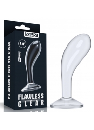 Прозрачный стимулятор простаты Flawless Clear Prostate Plug - 15 см. - Lovetoy - в Ачинске купить с доставкой