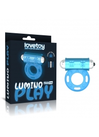 Голубое, светящееся в темноте эрекционное виброкольцо Lumino Play Vibrating Penis Ring - Lovetoy - в Ачинске купить с доставкой