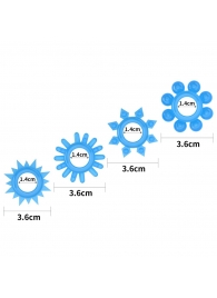Набор из 4 голубых, светящихся в темноте эрекционных колец Lumino Play - Lovetoy - в Ачинске купить с доставкой