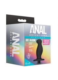 Черный анальный вибромассажёр Silicone Vibrating Prostate Massager 02 - 10,8 см. - Blush Novelties - в Ачинске купить с доставкой