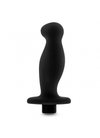 Черный анальный вибромассажёр Silicone Vibrating Prostate Massager 02 - 10,8 см. - Blush Novelties - в Ачинске купить с доставкой