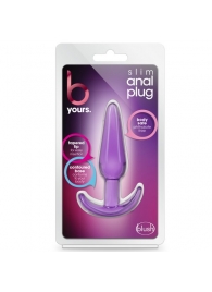 Фиолетовая анальная пробка в форме якоря Slim Anal Plug - 10,8 см. - Blush Novelties